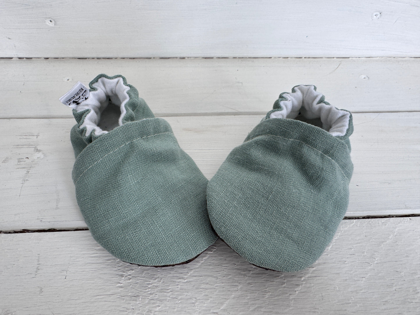 Up cycled Linen Soft Soled Shoe 6-12 months