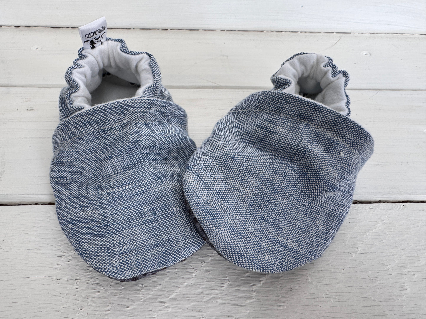 Up cycled Linen Soft Soled Shoe 6-12 months