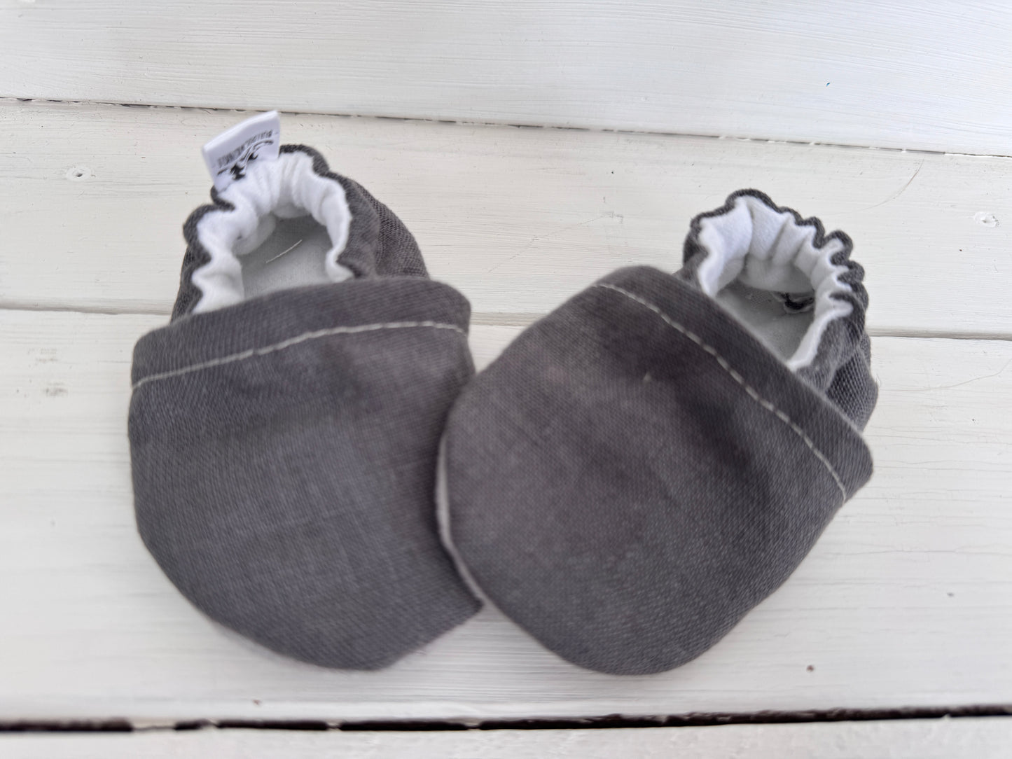 Up Cycled Linen Soft Soled Shoe 0-6 months