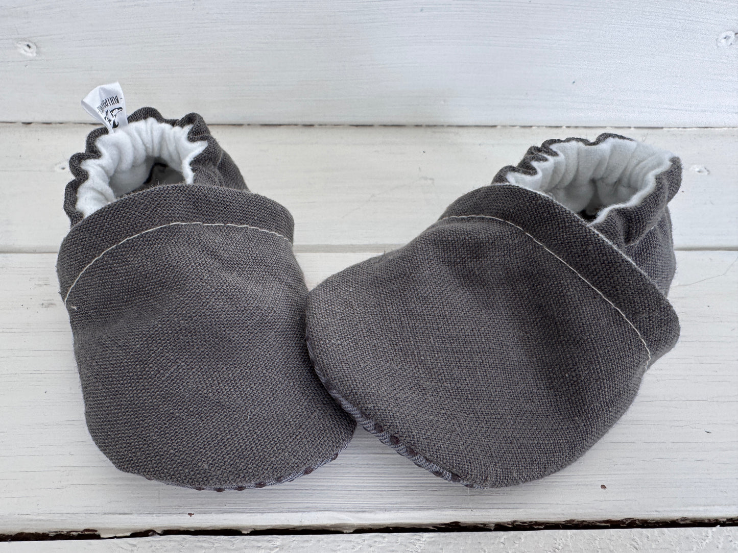 Up cycled Linen Soft Soled Shoe 6-12 months