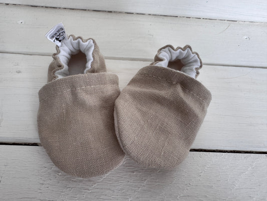 Up Cycled Linen Soft Soled Shoe 0-6 months