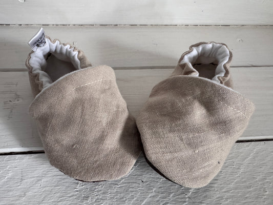 Up cycled Linen Soft Soled Shoe 12-18 months