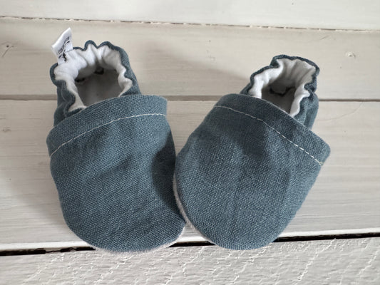 Up Cycled Linen Soft Soled Shoe 0-6 months