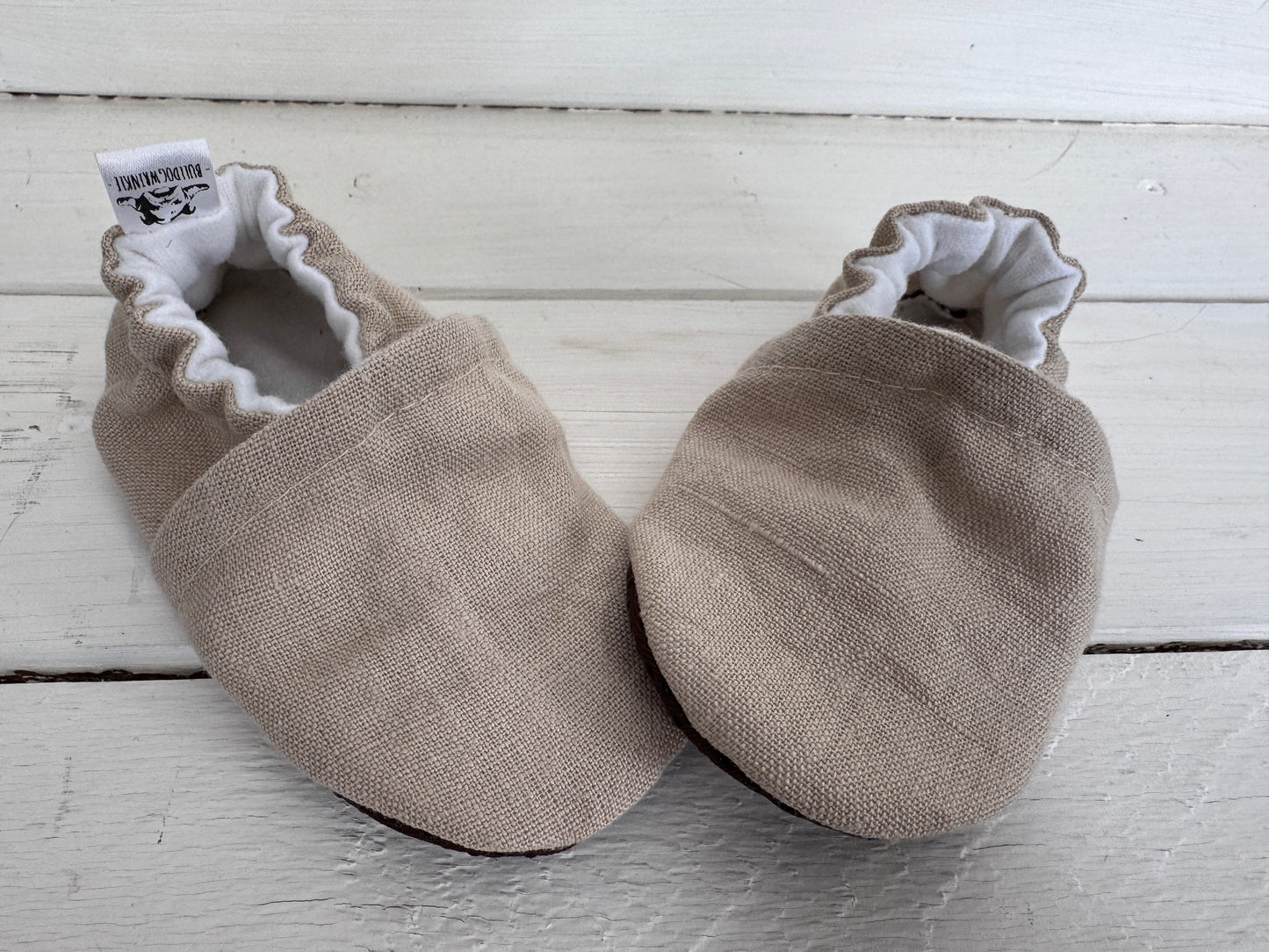 Up cycled Linen Soft Soled Shoe 6-12 months