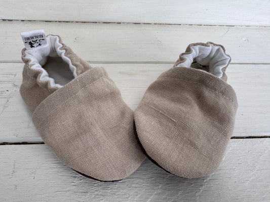 Up cycled Linen Soft Soled Shoe 6-12 months