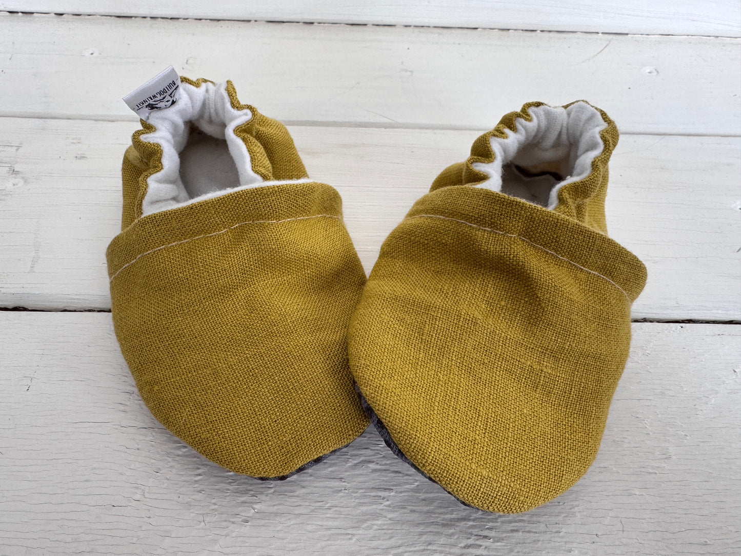 Up cycled Linen Soft Soled Shoe 6-12 months