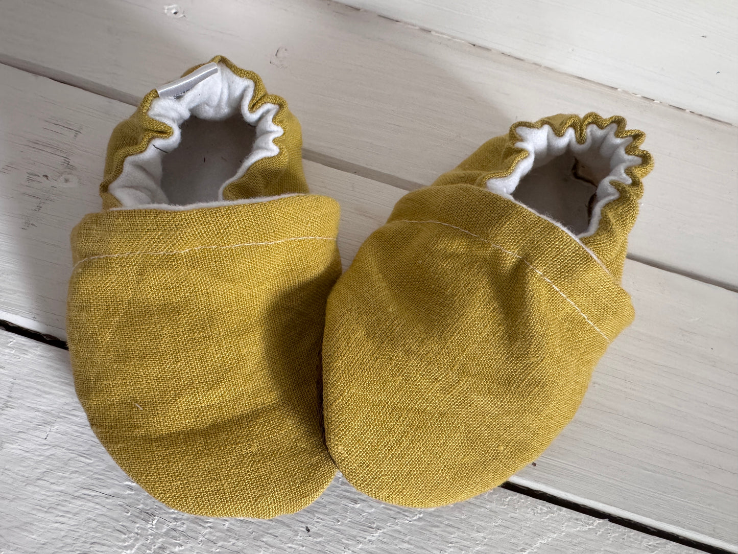 Up cycled Linen Soft Soled Shoe 12-18 months