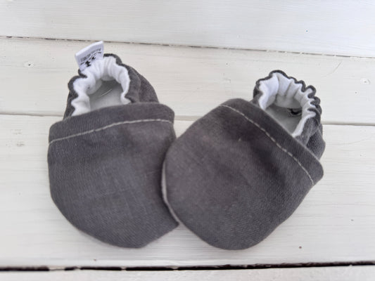 Up Cycled Linen Soft Soled Shoe 0-6 months