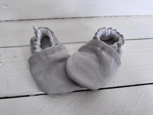 Up Cycled Linen Soft Soled Shoe 0-6 months
