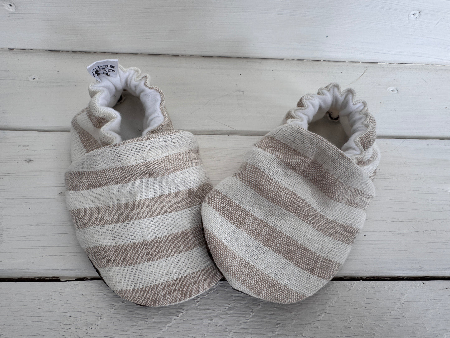 Up cycled Linen Soft Soled Shoe 6-12 months
