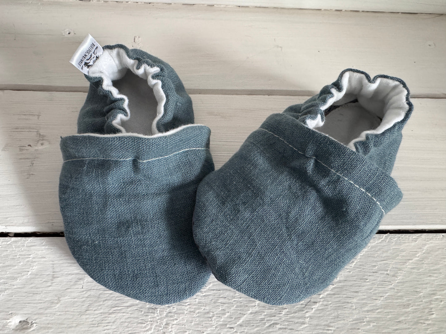 Up cycled Linen Soft Soled Shoe 12-18 months