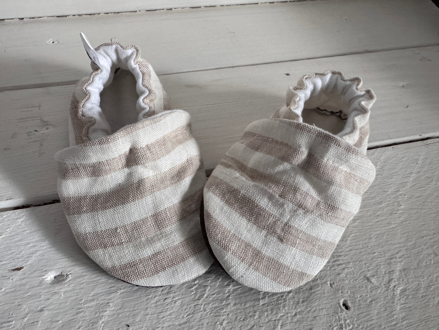 Up cycled Linen Soft Soled Shoe 12-18 months