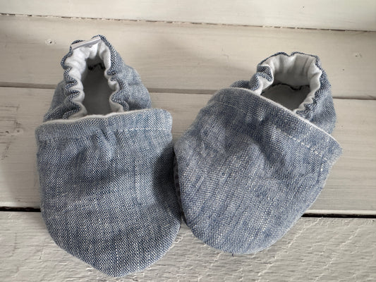 Up cycled Linen Soft Soled Shoe 12-18 months